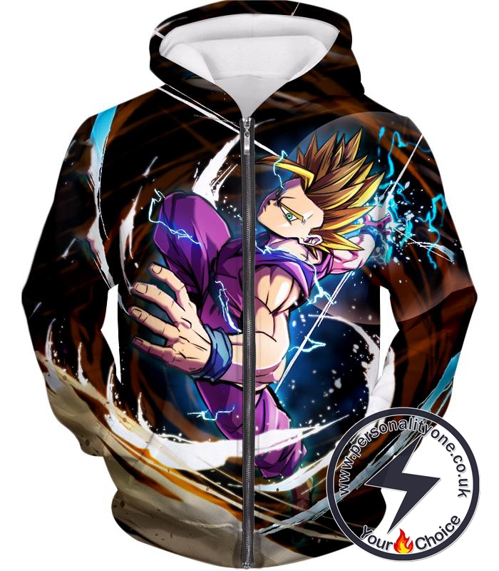 Dragon Ball Super Favourite Fighter Gohan Super Saiyan Ultimate Action Zip Up Hoodie